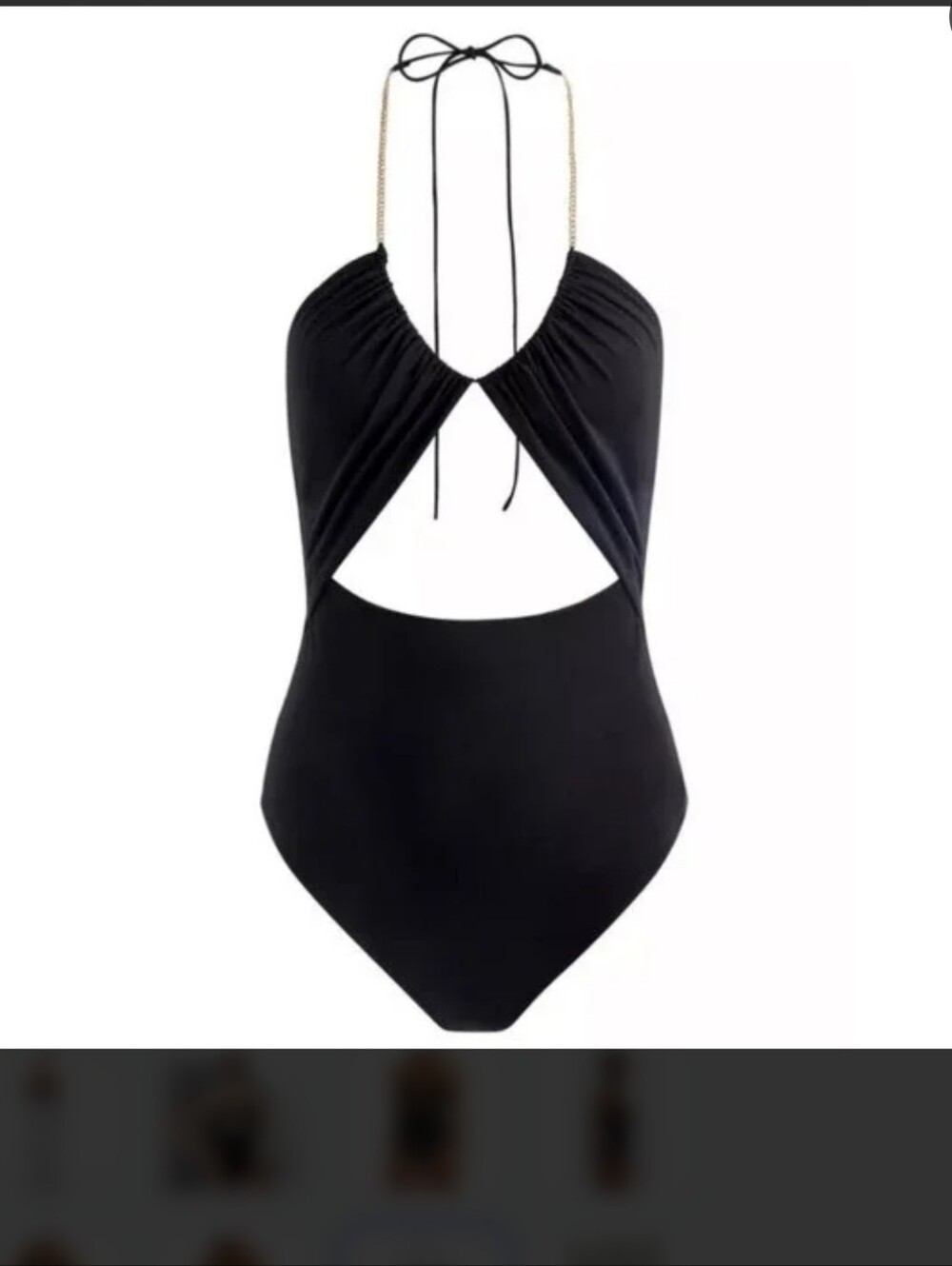 NEW..Alice + Olivia Sariya Cutout Bodysuit Chain Neck..size M.